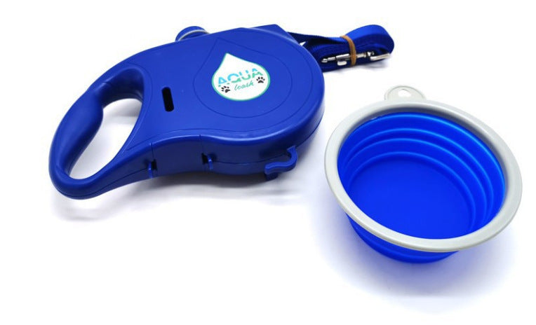 Retractable Dog Leash with Foldable Bowl