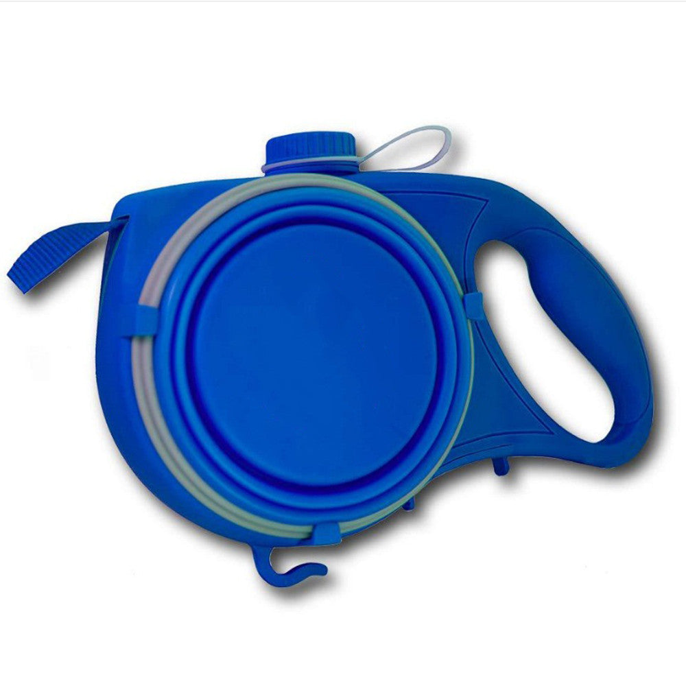 Retractable Dog Leash with Foldable Bowl