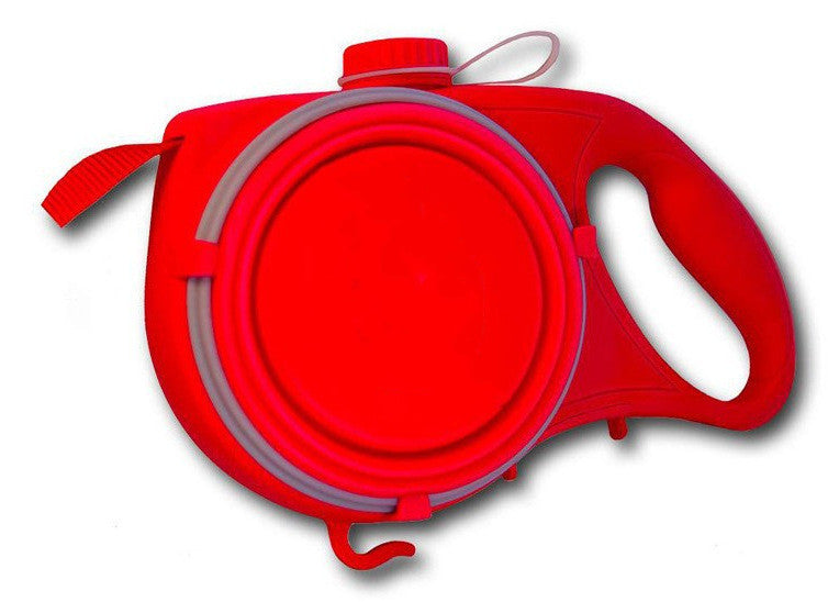 Retractable Dog Leash with Foldable Bowl
