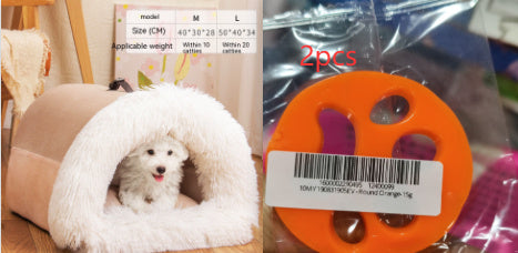 Portable Pet Nest Portable Autumn And Winter Warm Dog Nest Moisture-proof Long Fur