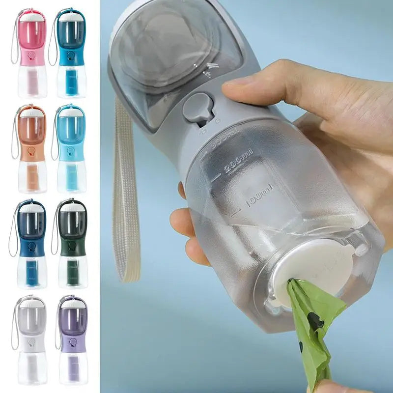3-in-1 Portable Pet Water Bottle – Hydrate, Feed & Clean on the Go