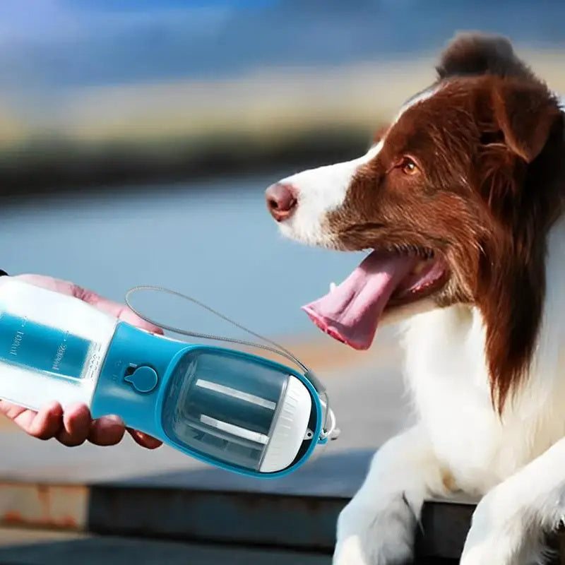 3-in-1 Portable Pet Water Bottle – Hydrate, Feed & Clean on the Go