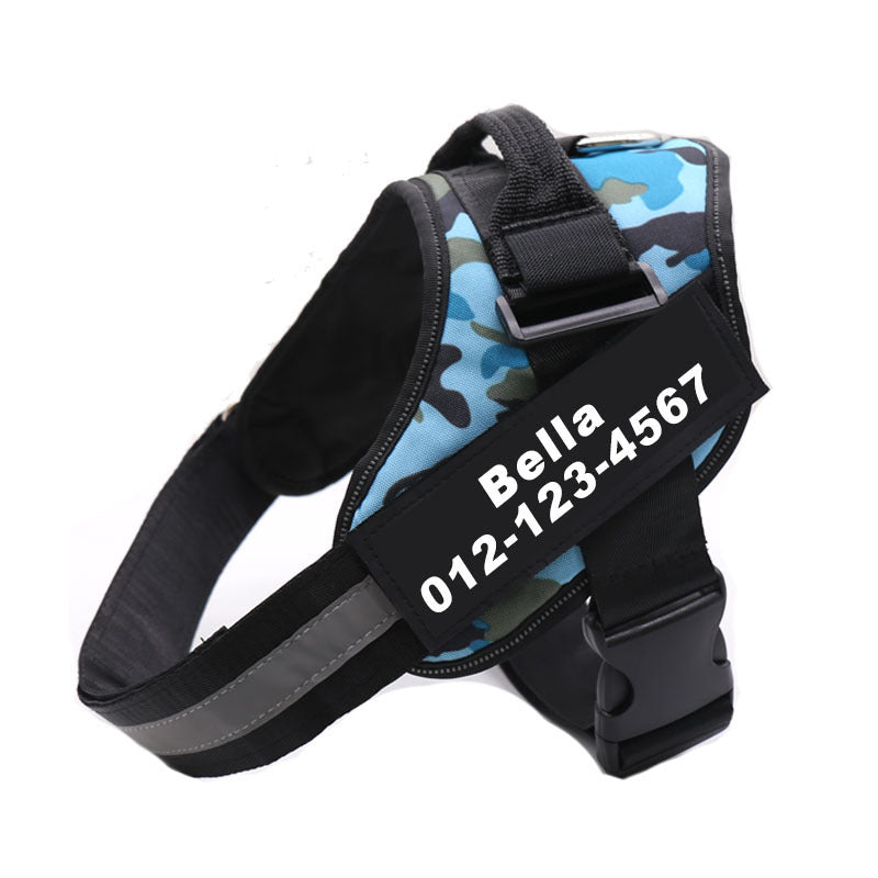 Personalised Reflective Adjustable Dog Harness for Medium & Large Dogs