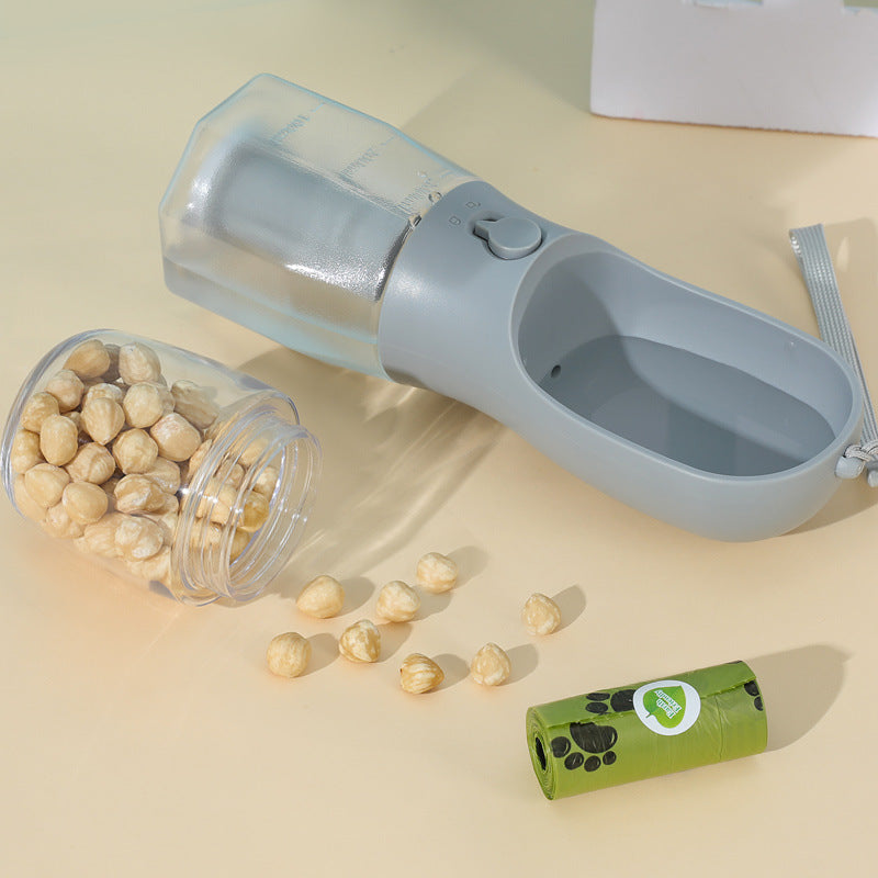 3-in-1 Portable Pet Water Bottle – Hydrate, Feed & Clean on the Go
