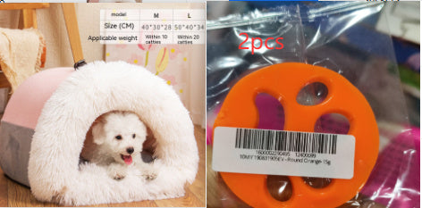 Portable Pet Nest Portable Autumn And Winter Warm Dog Nest Moisture-proof Long Fur