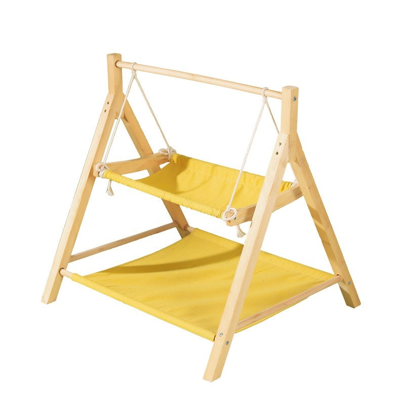 Hammock Double-layer Four Seasons Universal Wooden Cat Nest